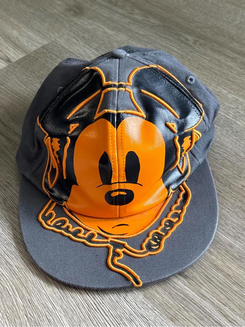 Disney Gray and Orange Mickey have Graphic Cap